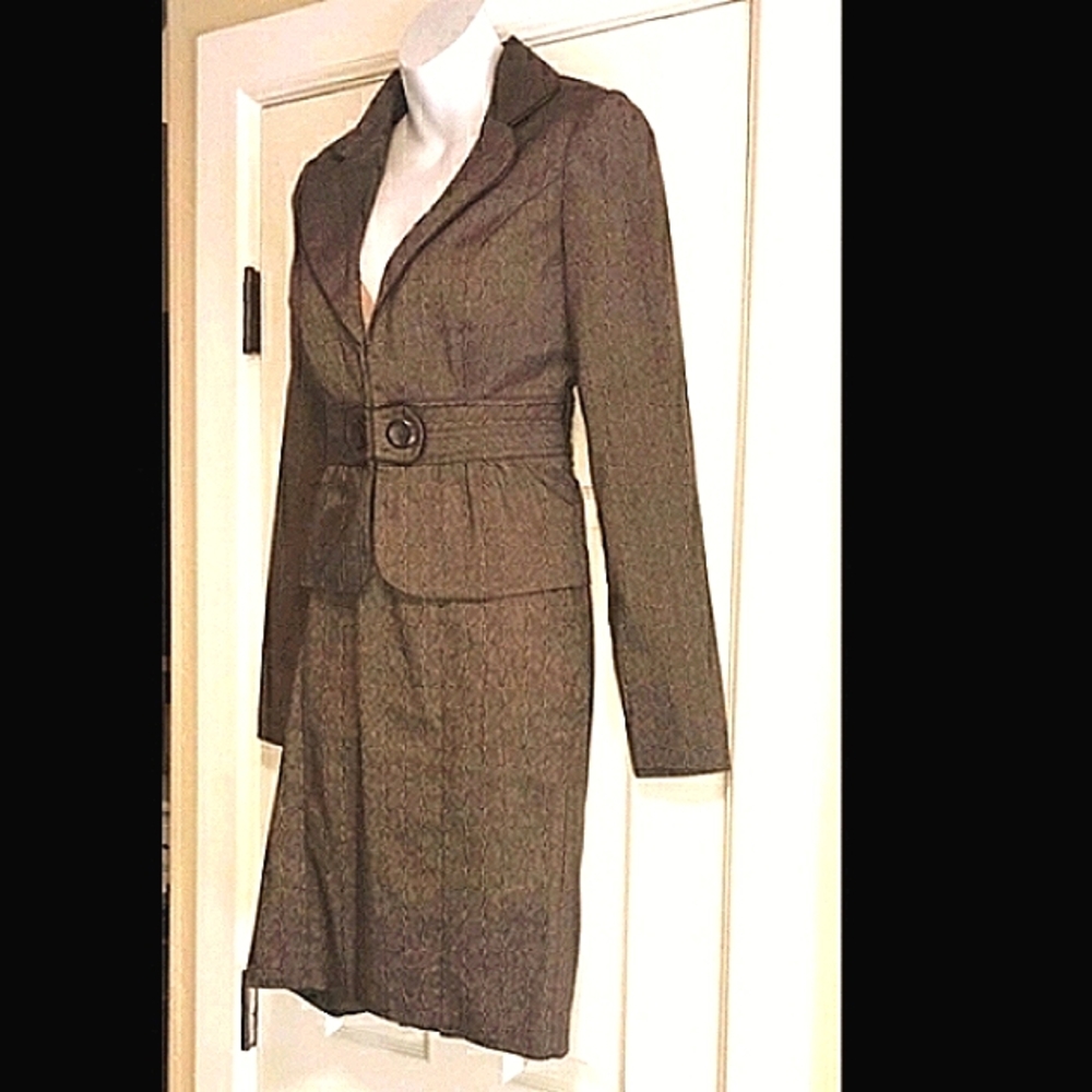 A.Byer Suit, HERRINGBONE Pattern Skirt/Jacket- M - Picture 5 of 8